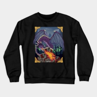 Purple Dragon Fantasy Novelty Gift Crewneck Sweatshirt